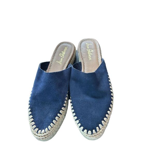 Sam Edelman Austin Espadrilles Rounded toe Slip-on Flat Mule NAVY Sz 7.5 - Picture 4 of 5